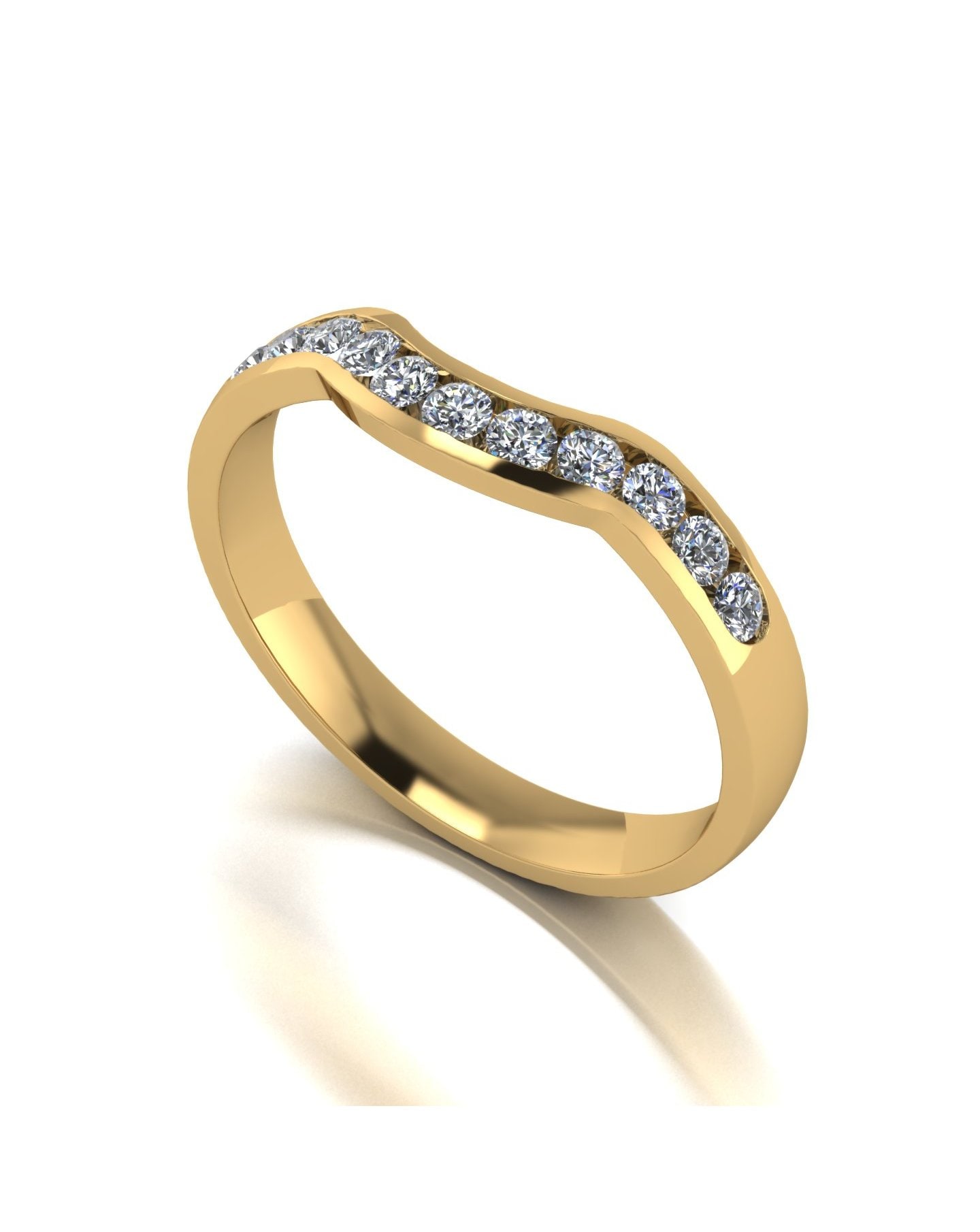 9ct Gold Moissanite Ring
