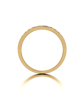 9ct Gold 11 Stone Moissanite Shaped Eternity Ring