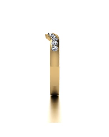 9ct Gold 11 Stone Moissanite Shaped Eternity Ring