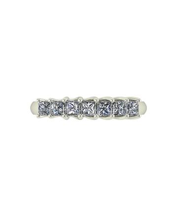 Moissanite 9ct White Gold 0.85ct total Eternity Ring