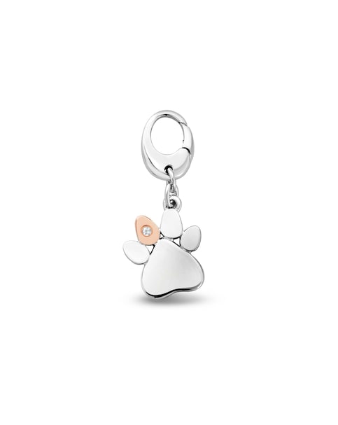 Paw Prints Charm with Topaz