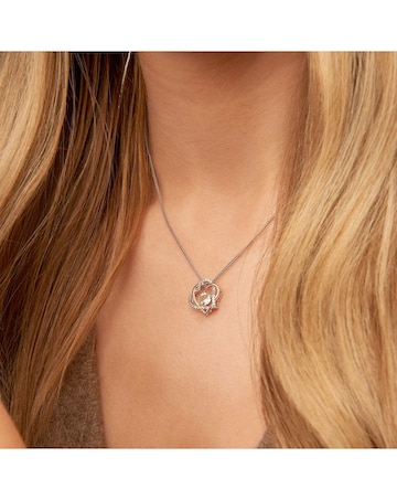 Clogau Forever Yours Sterling Silver Heart Pendant with Topaz