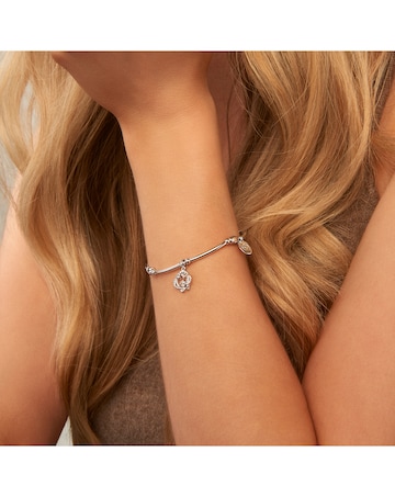 Clogau Forever Yours Sterling Silver Heart Affinity Bracelet with Topaz
