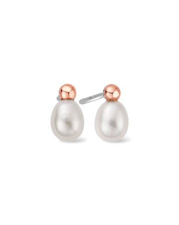 Clogau Nature's Wonder Sterling Silver Beachcomber Stud Earrings with Pearls