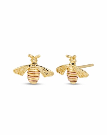Clogau Honey Bee Gold Stud Earrings