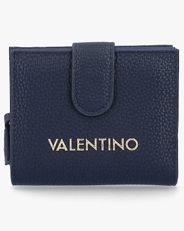 Valentino Bags Brixton Small Foldover Blue Wallet