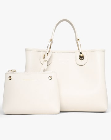 Emporio Armani Myea Cream Shopper Bag With Pouch