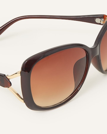 Accessorize Metal Detail Wrap Sunglasses