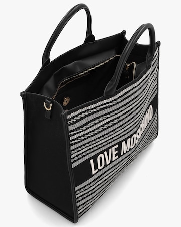 Love Moschino Flower Black Tote Bag