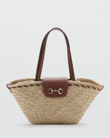 Mango Natural Fibre Shoulder Bag