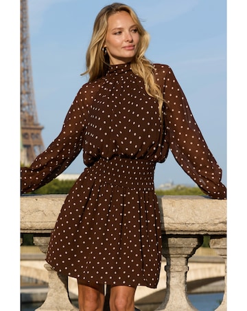 Sosandar Polka Dot Mini Dress