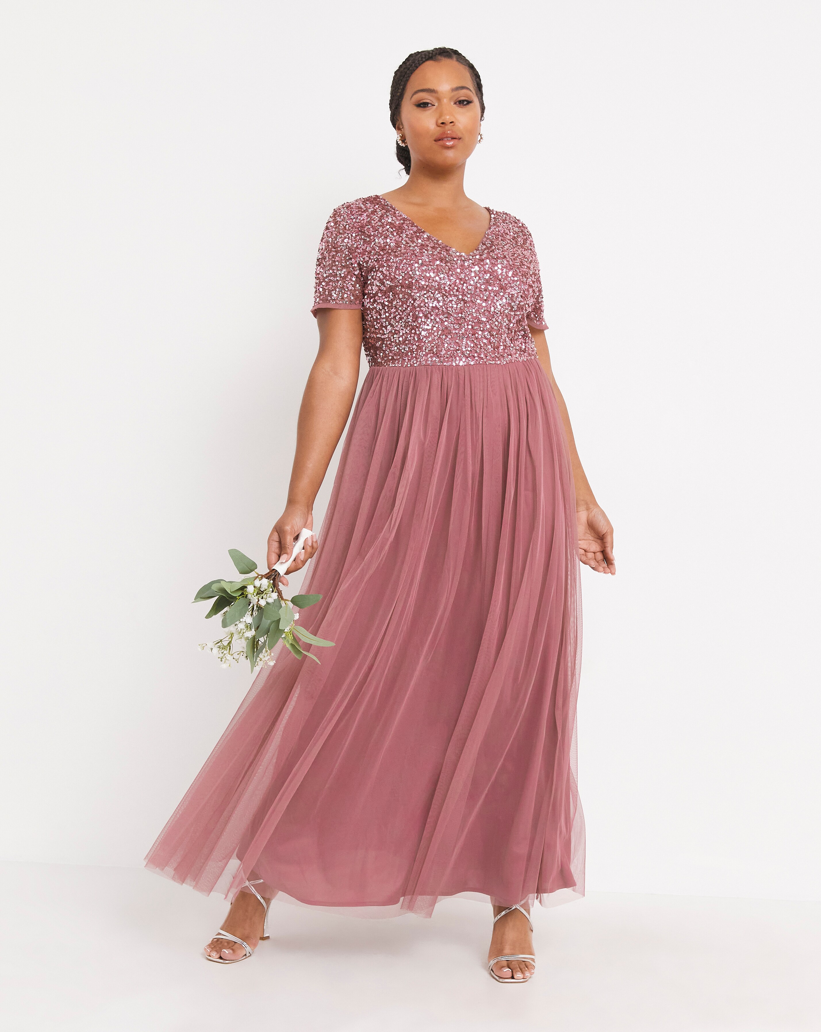 Maya V Neck Dress | Simply Be