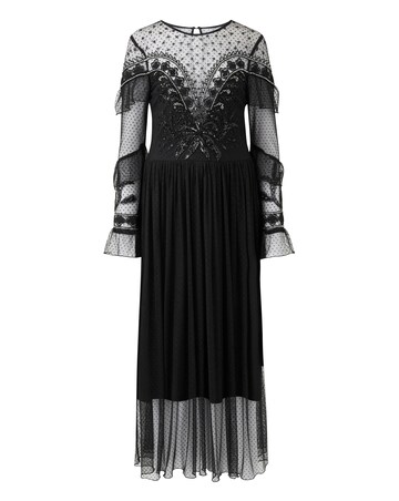 Joanna Hope Western Beaded Midi Dress