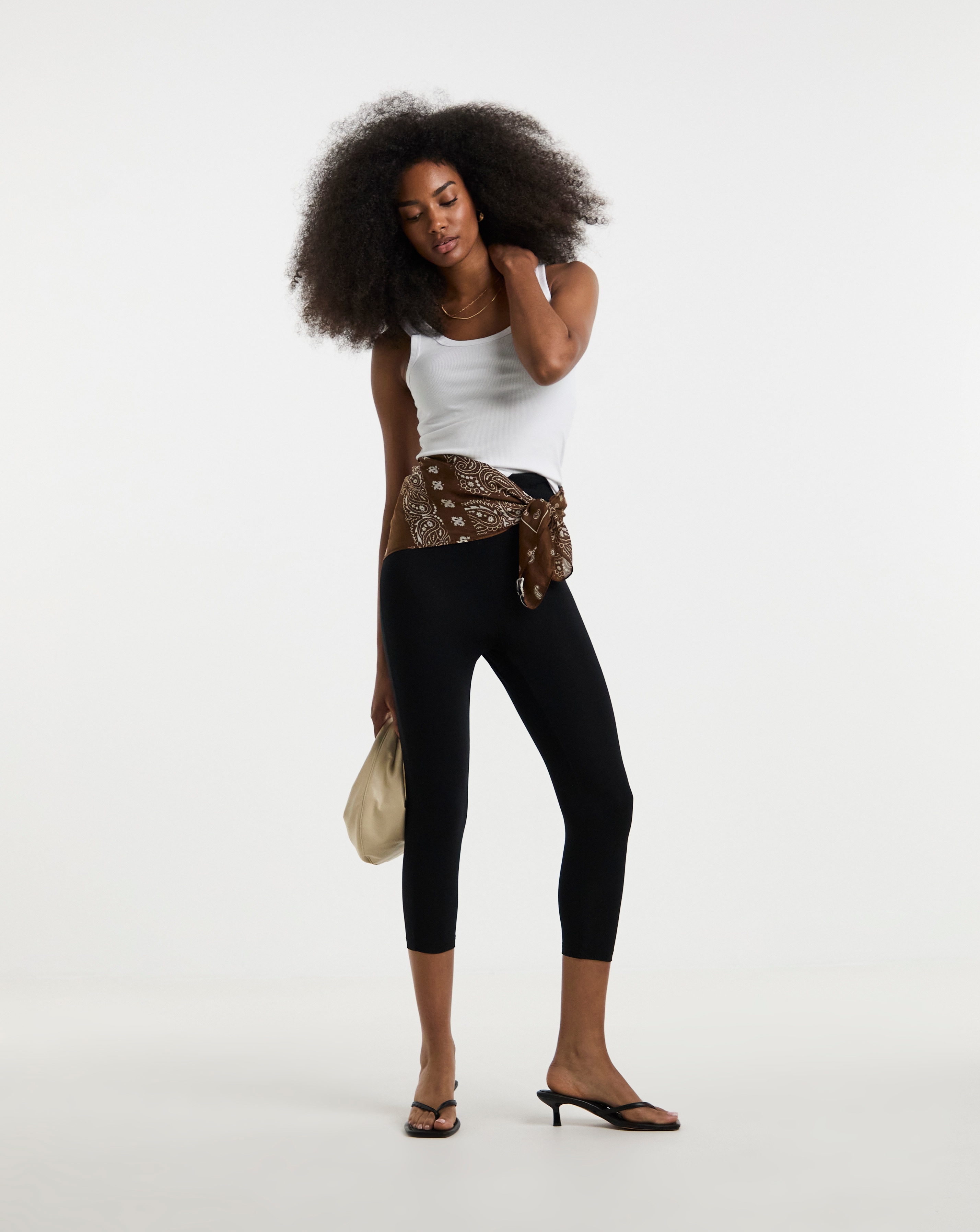 New In - Black Jersey Cropped Legging