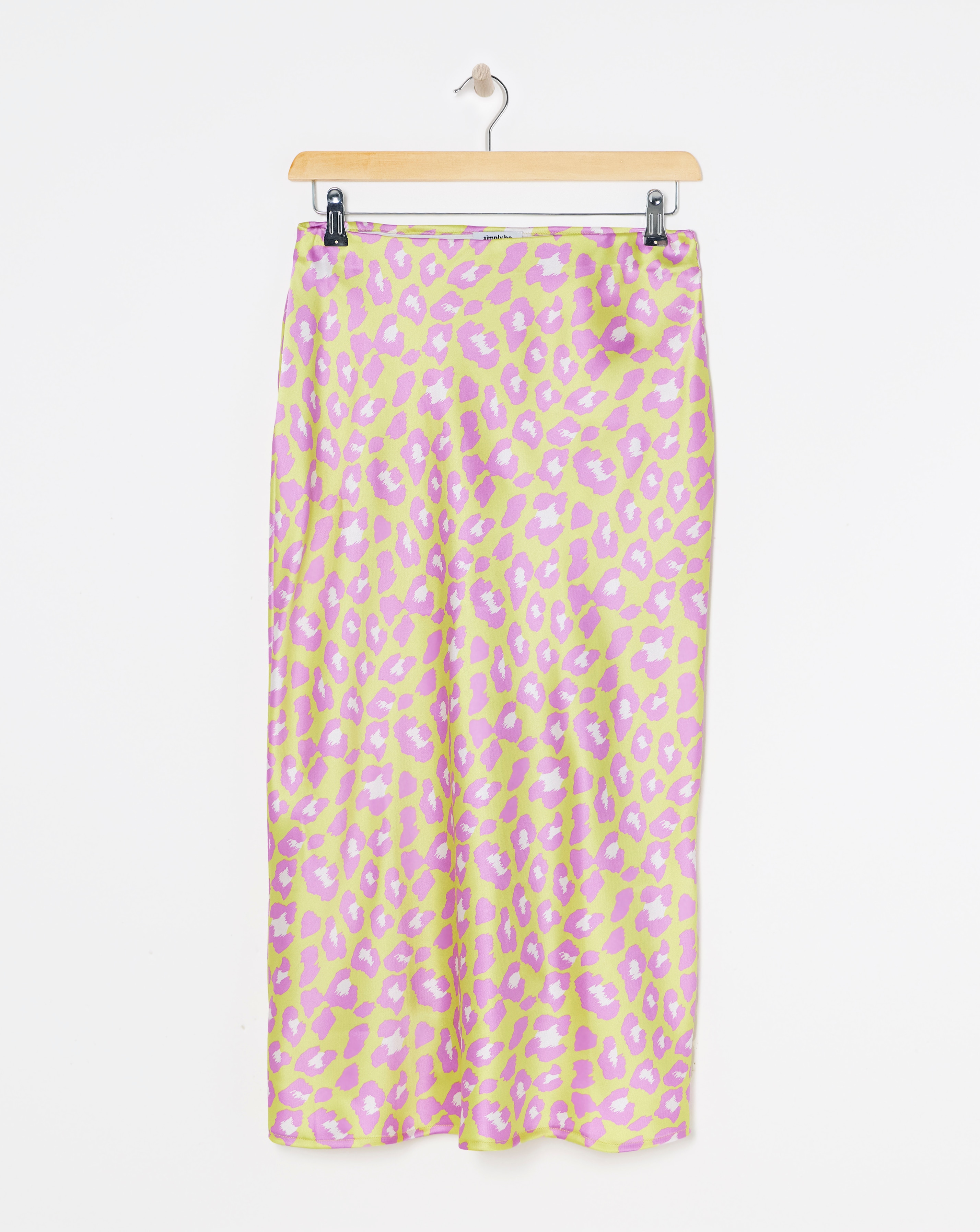 Elasticated Waist Satin Midi Skirt
