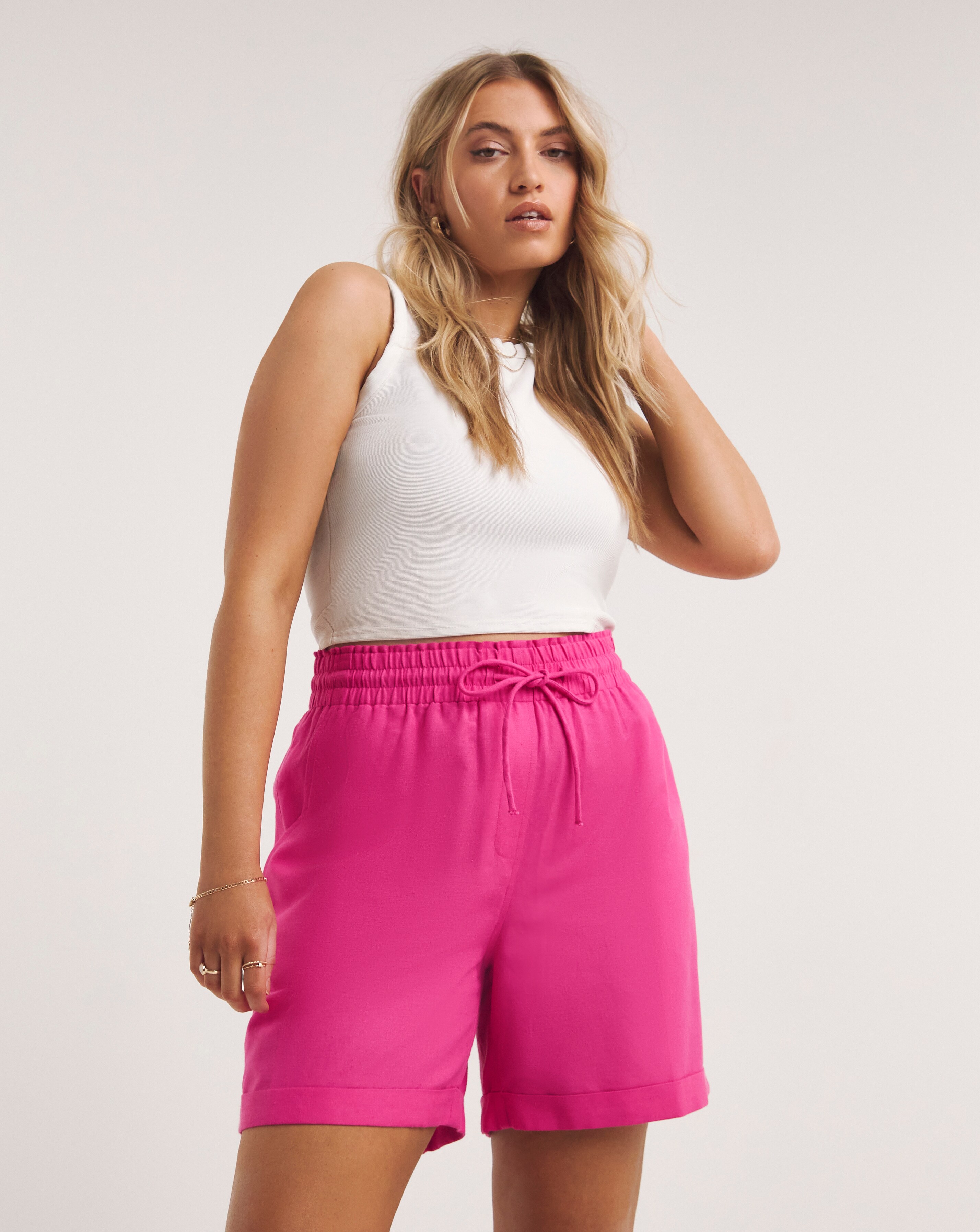 High waisted sales shorts that tie