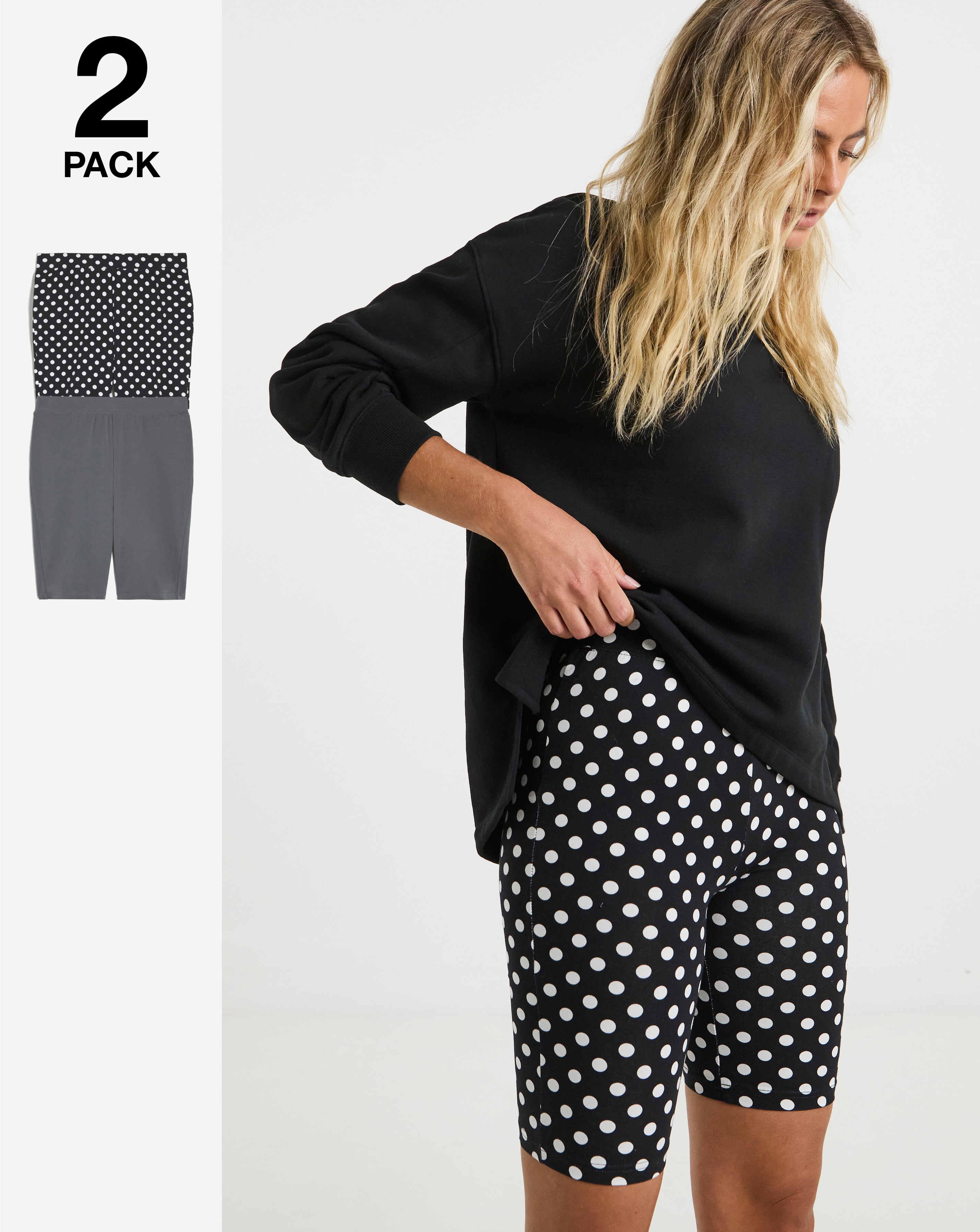 2 Pack Printed Cycling Shorts