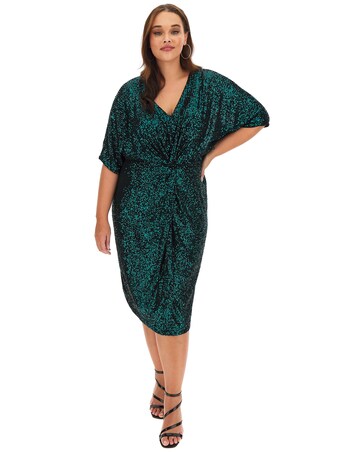 joanna hope sequin twist front dress