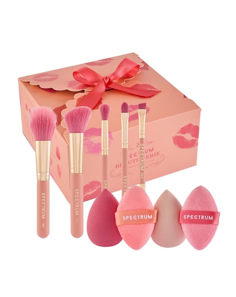 Spectrum 9-piece Make Up Brush , Sponge and Puff Beautisserie Box
