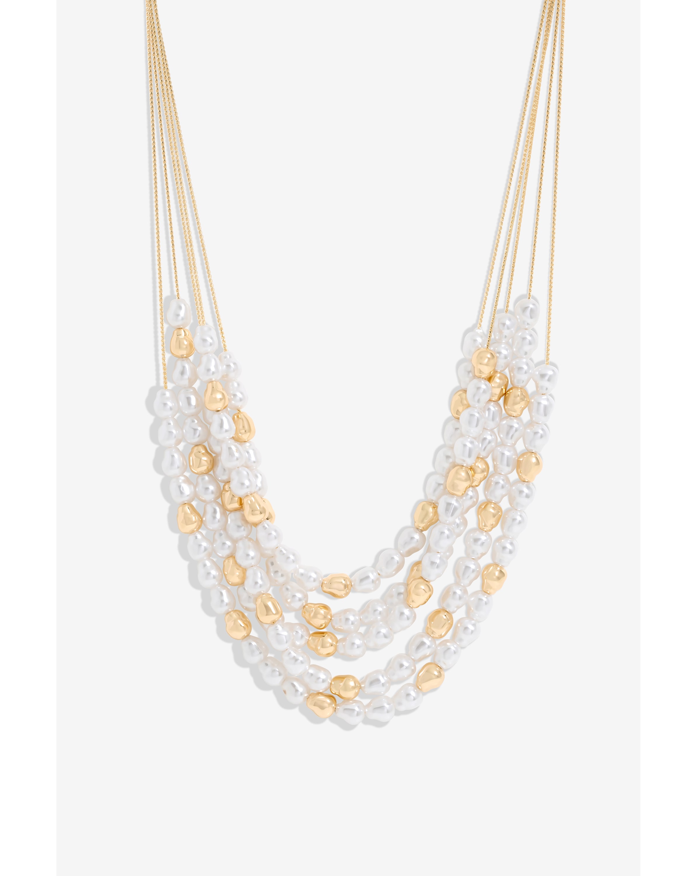 Mood Pearl & Multirow Necklace