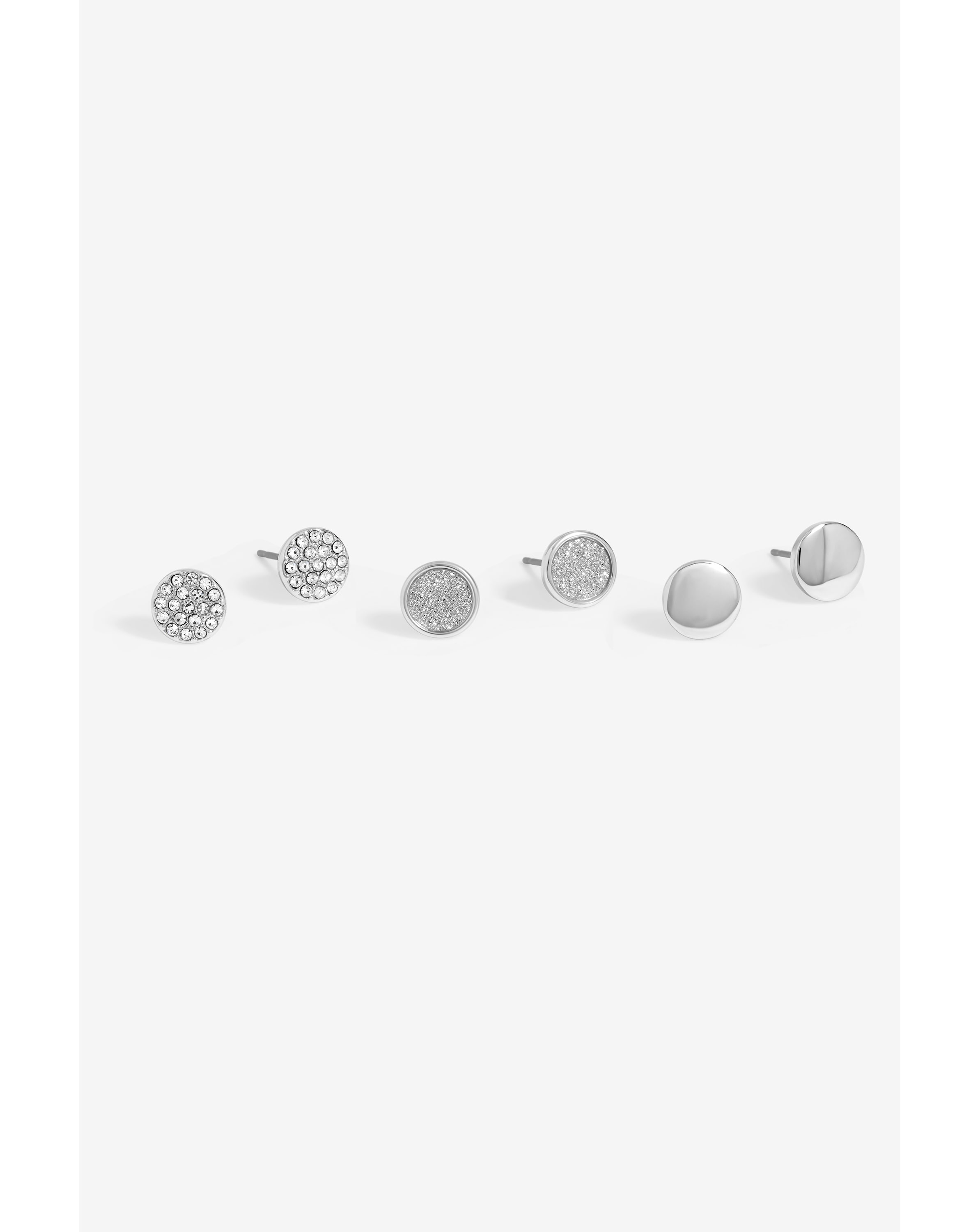 Mood Silver Round Studs 3 Pack