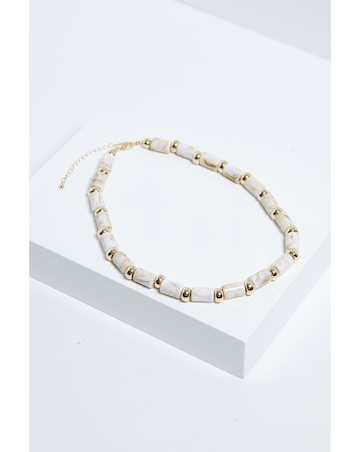 Mood Gold Cream Resin Allway Necklace