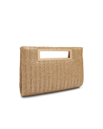 Paradox London Delma Raffia Clutch Bag