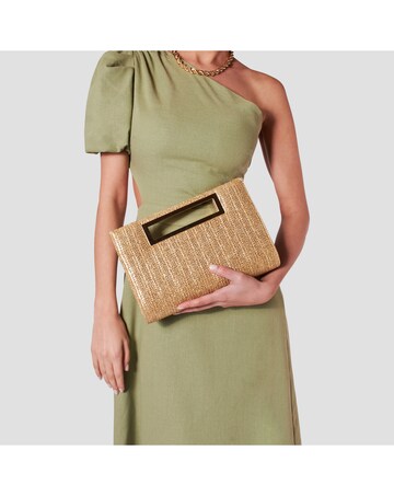 Paradox London Delma Raffia Clutch Bag