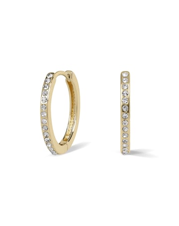 Radley 18ct Gold Plated Stone Set Huggie Hoop Earrings