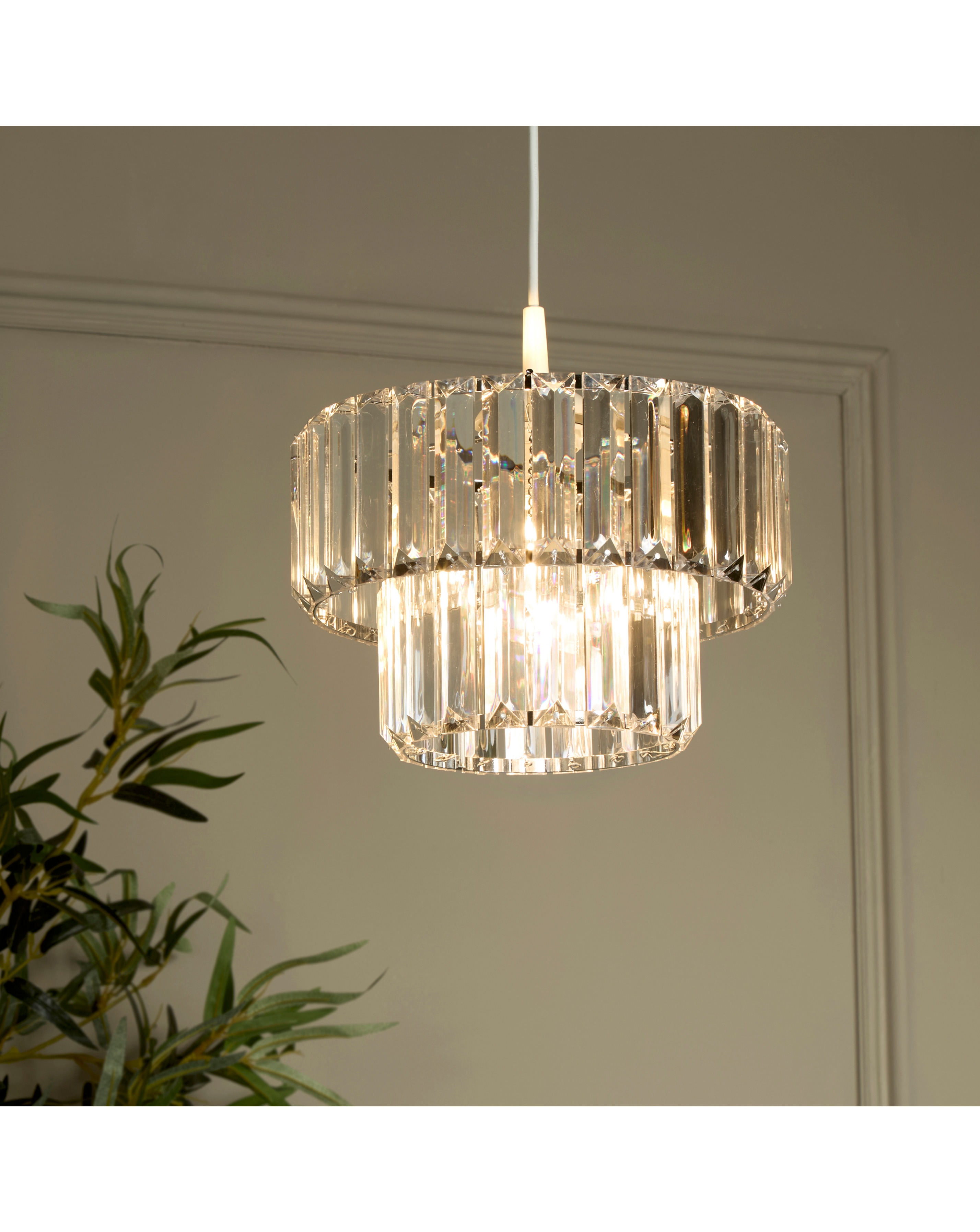 New In - Chrome and Clear Acrylic Shade