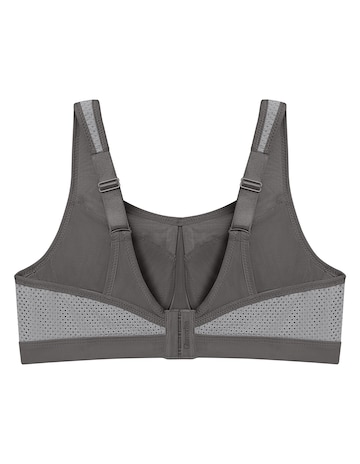 Glamorise BLACK/GREY Double Layer Custom Control Sports Bra, US