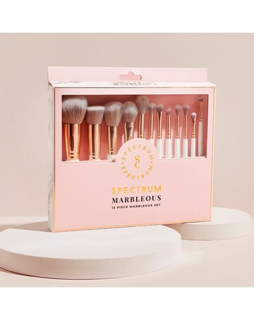 Spectrum Marbleous 12 Piece Makeup Brush Set