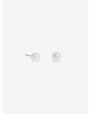 Jon Richard Silver Plated Small White Pearl Stud Earrings