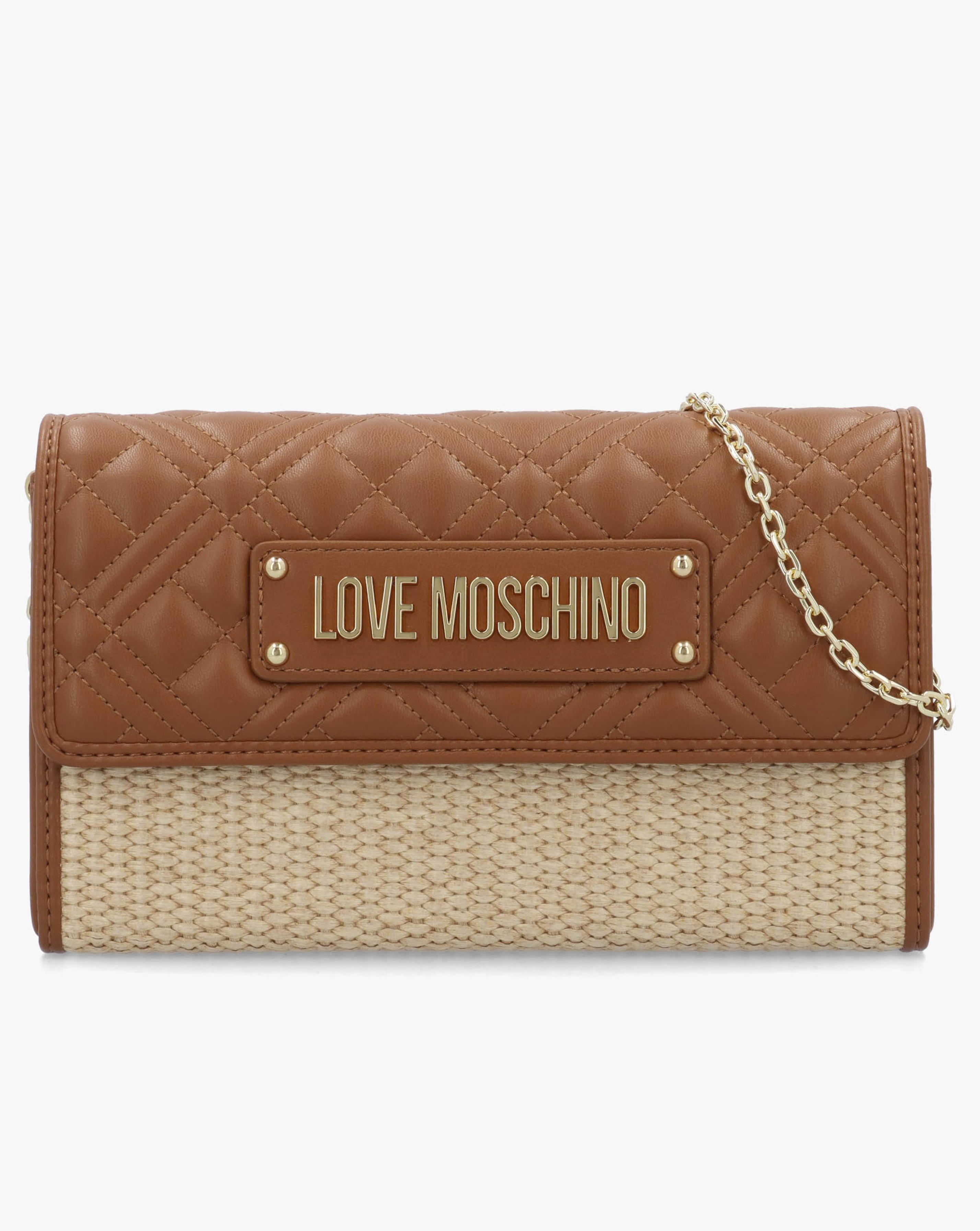 New In - Love Moschino Straw Chic Tan Cross-Body