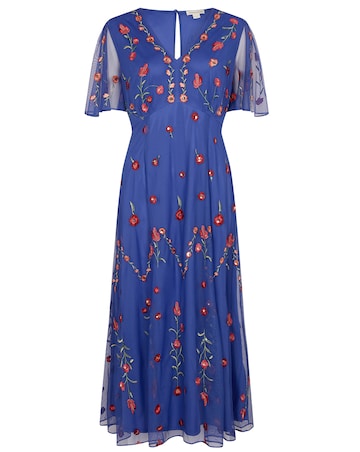 Monsoon Priya Embroidered Midi Dress