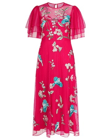 Monsoon Lillie Embroidered Midi Dress