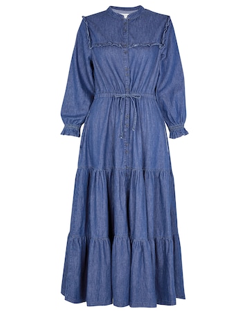 Monsoon Tiered Denim Dress