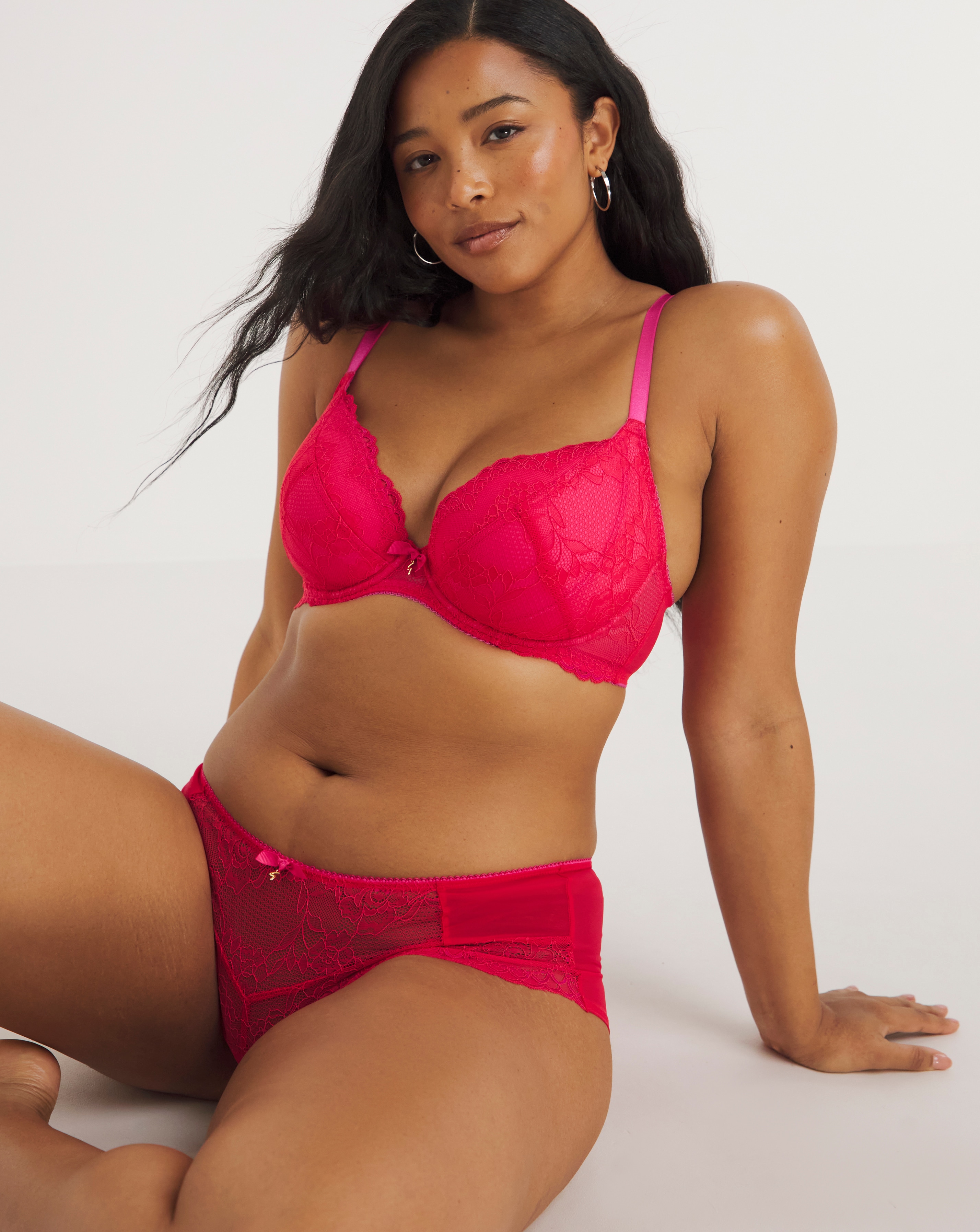 Gossard Superboost Plunge Bra Rose In Rose red | UK Size 32D Women's