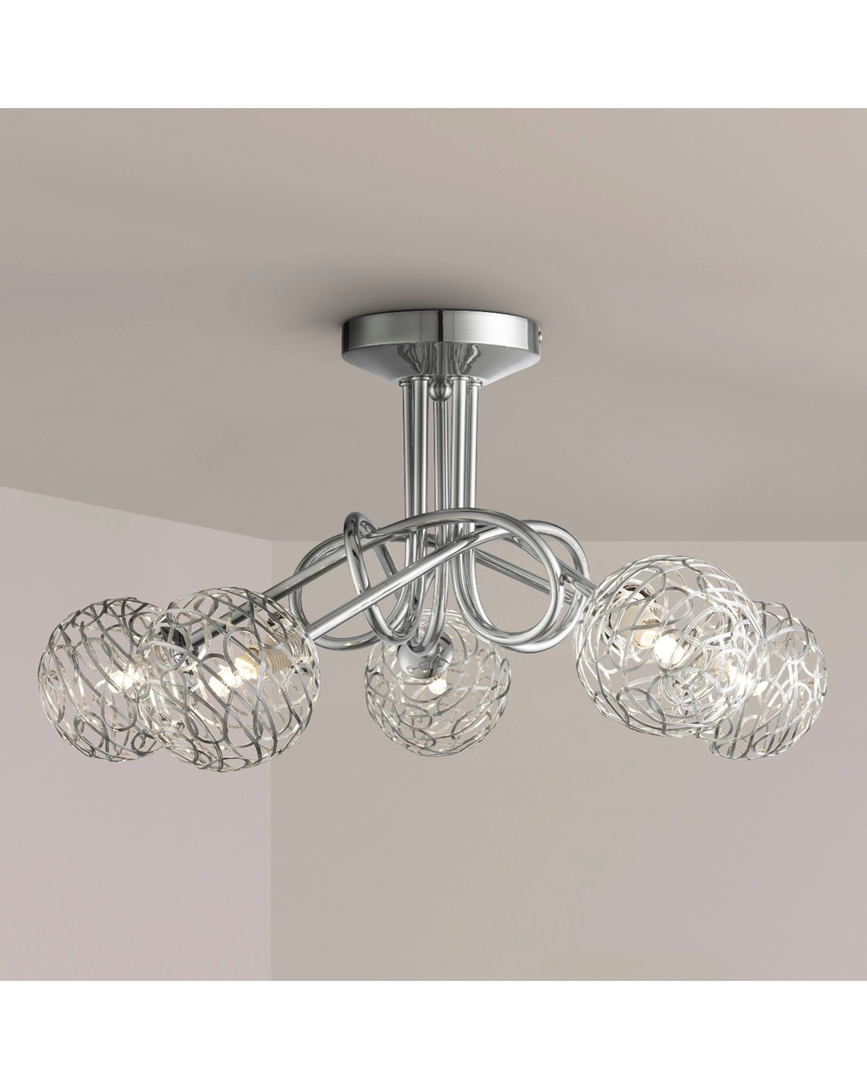 New In - Twist Five Light Ceiling Fitting