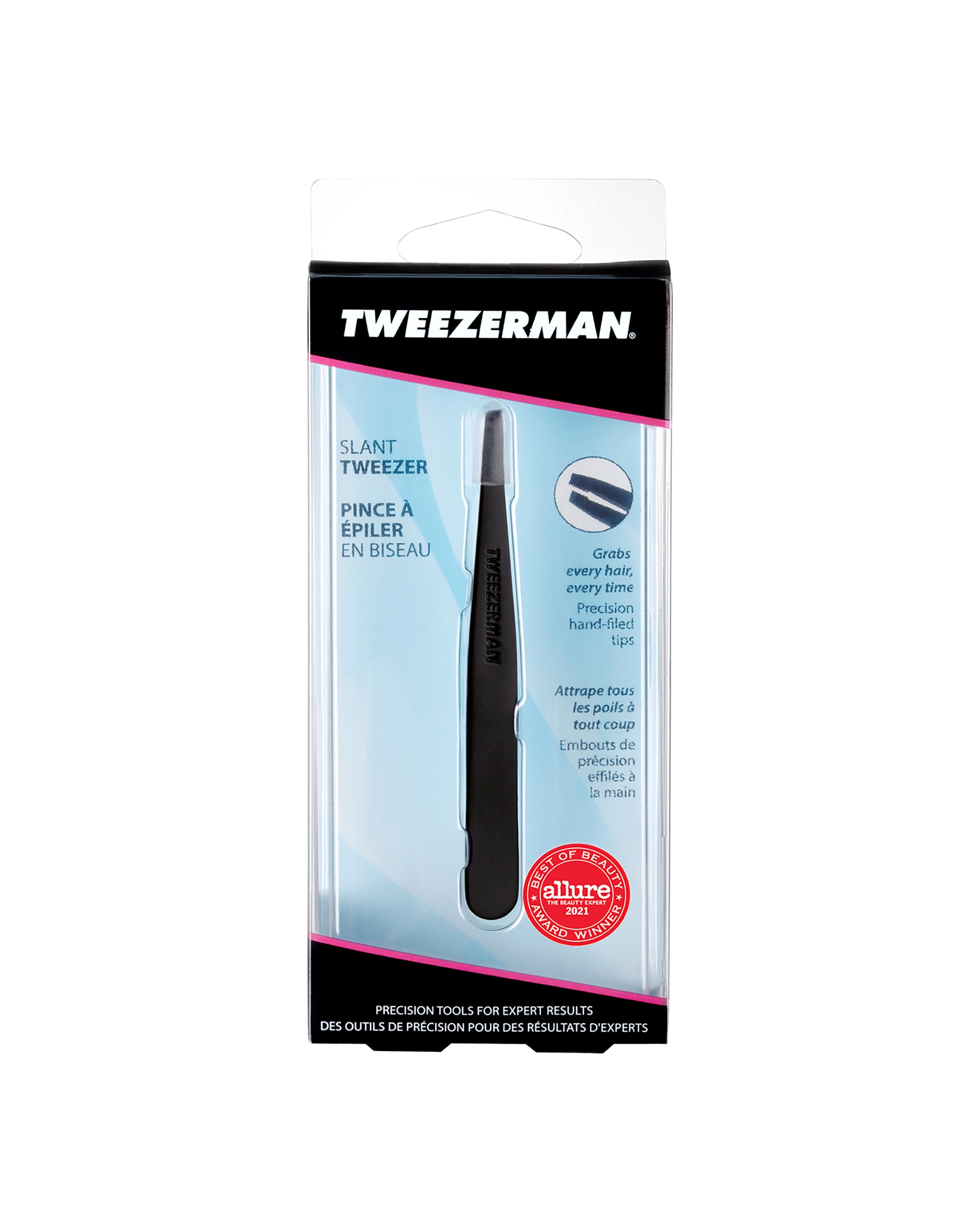 Black Matte Slant Tweezer