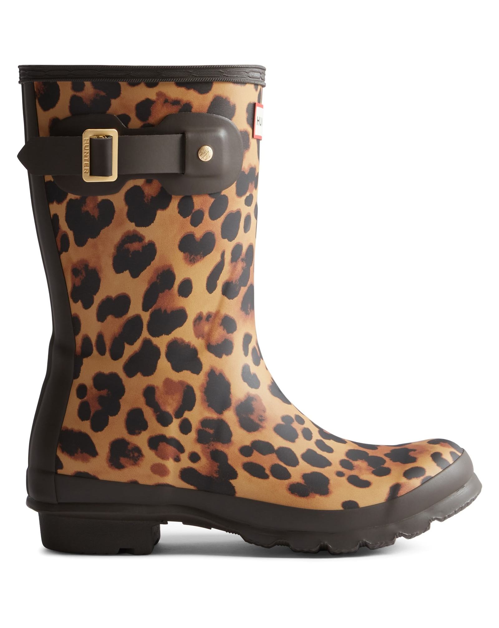 New In - Hunter Original Short Leopard Print Boot