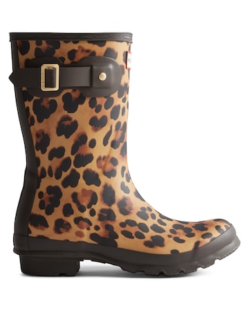 Hunter Original Short Leopard Boot