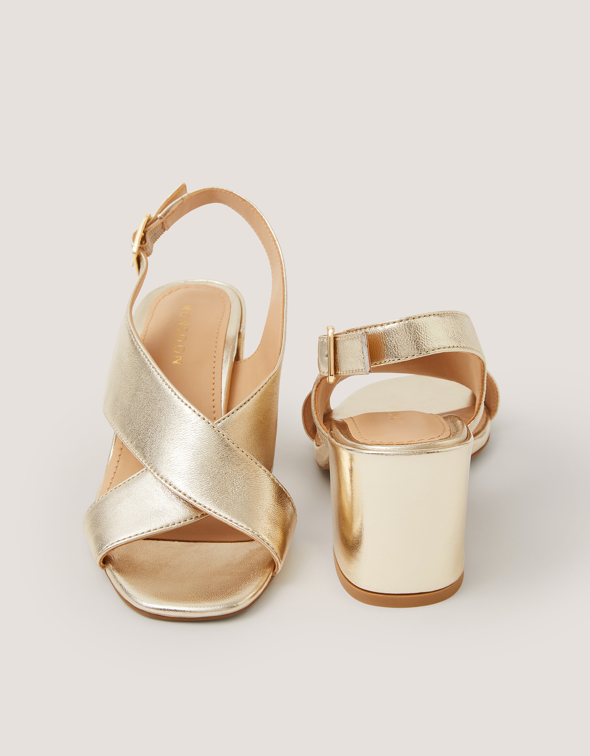 New In - Monsoon Cally Leather Block Heels