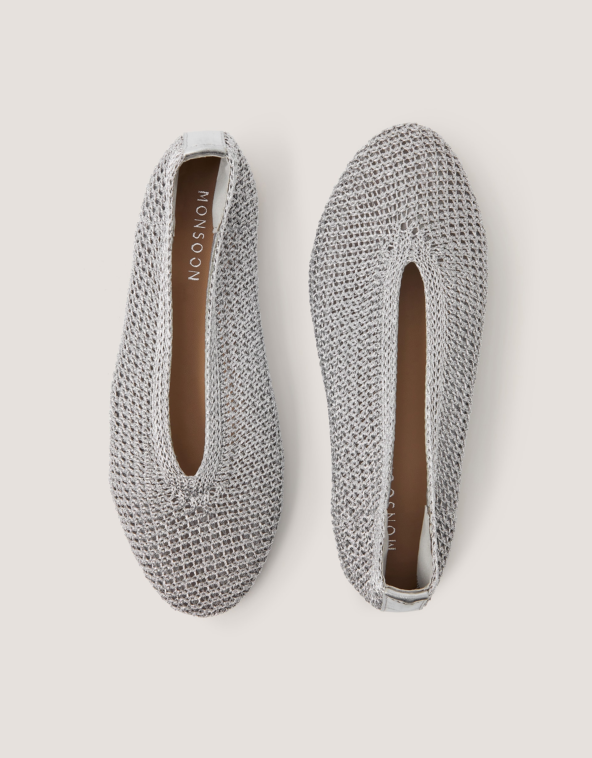 New In - Monsoon Alma Knitted Ballet Flats