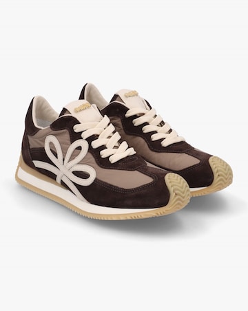 Daniel Movie Brown Suede & Nylon Runner Trainers Standard Fit