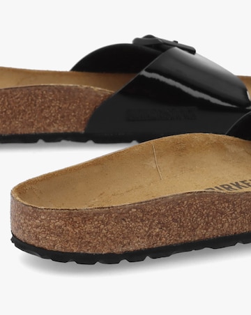 Birkenstock Madrid Black Patent Birko-Flor Mules Narrow Width
