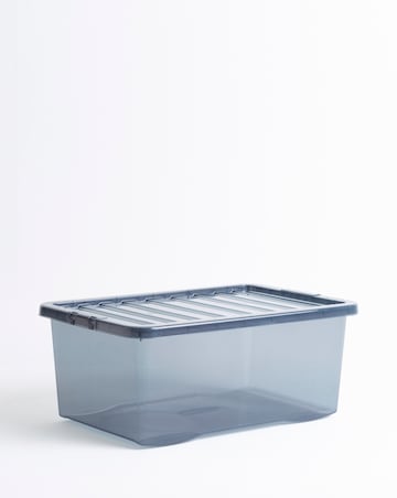 Wham Crystal 45L Grey Box And Lid 5pk