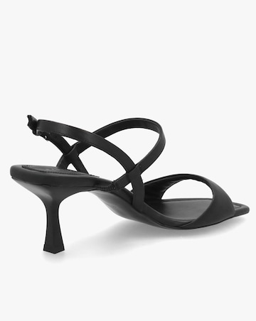 Radley Meadow Road Black Leather Heeled Sandals Standard Fit