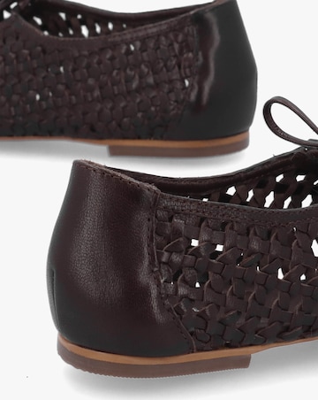 Radley The Camden Chocolate Leather Ballet Pumps Standard Fit