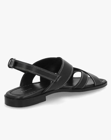Radley The Evie Luxe Black Leather Artisan Sandals Standard Fit
